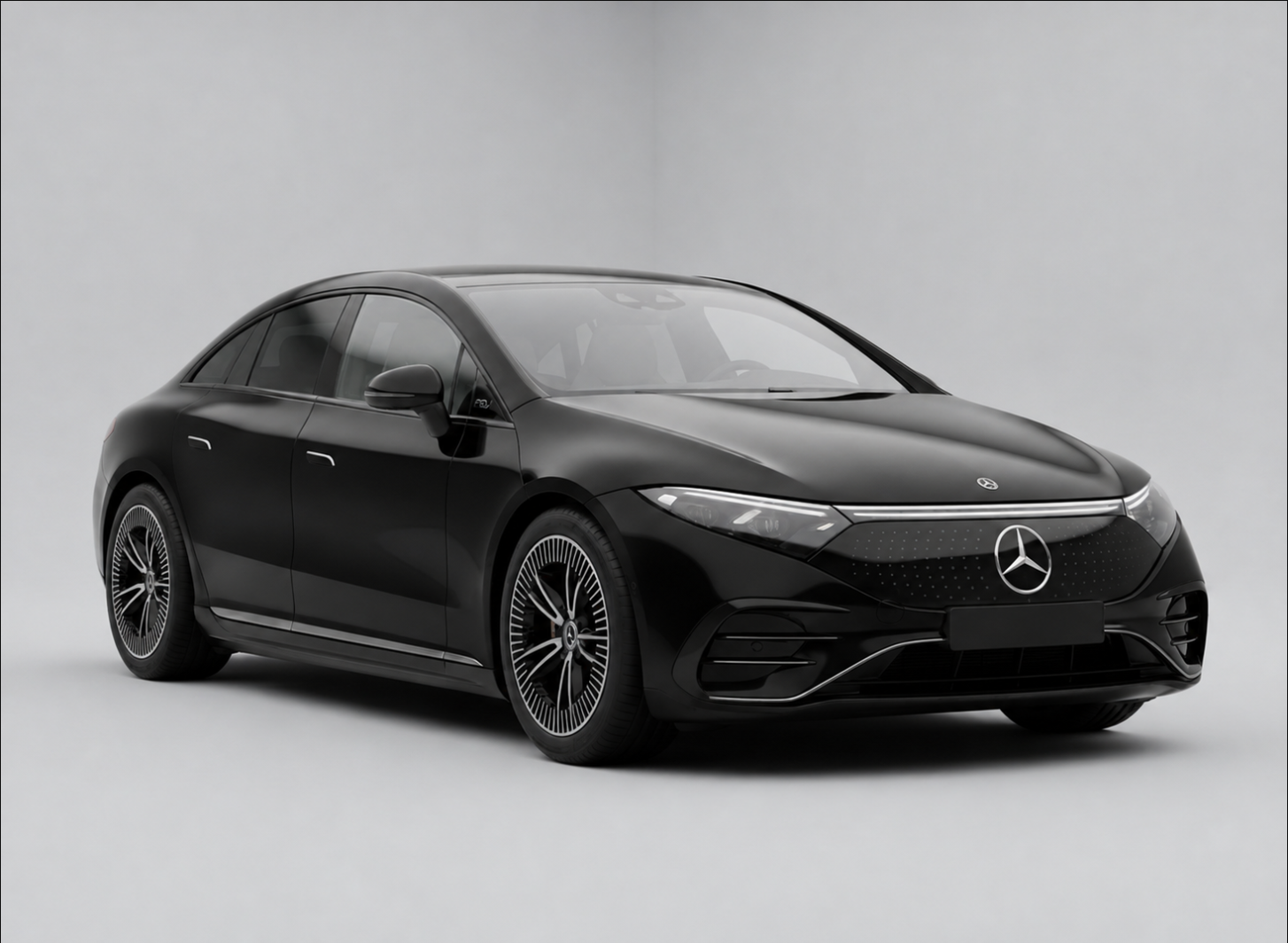 Black Mercedes EQE electric PCO car hire London